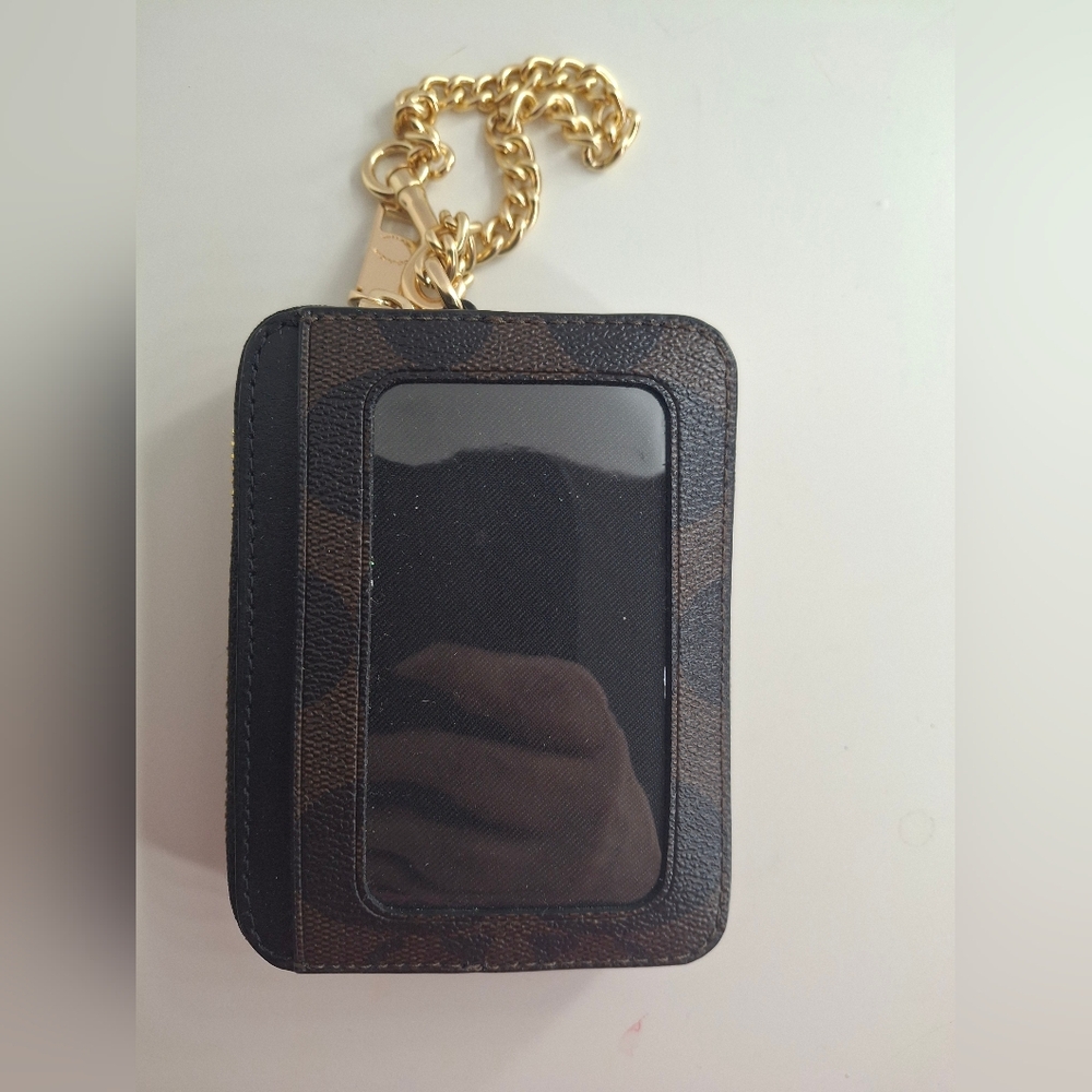 Coach Zip Card Case Signature Canvas NWOT - Picture 2 of 4